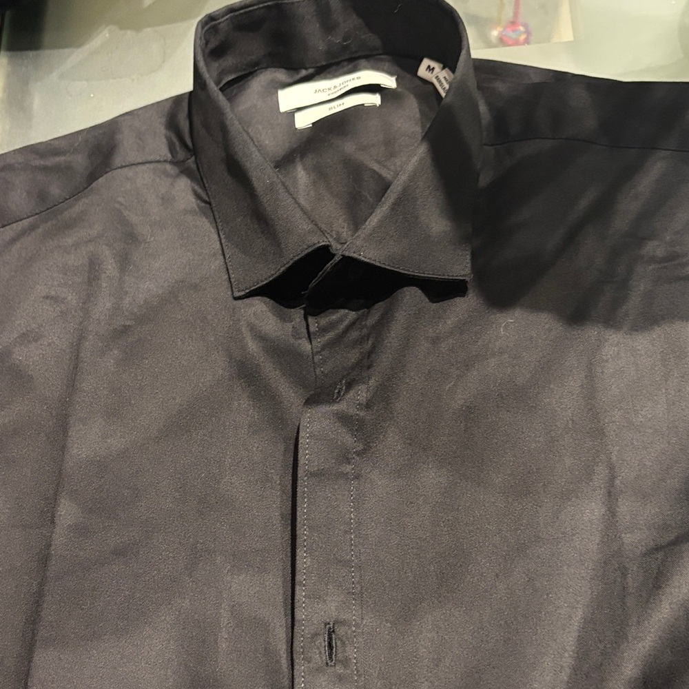 Jack and Jones Classic Charcoal Dress Shirt new never used